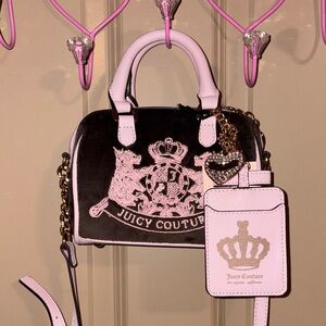 🤎 Juicy Couture Classic Scottie Dogs Mini Satchel Purse 🤎